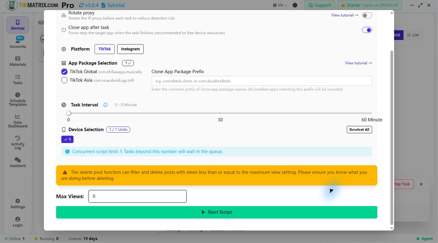 Eliminar publicaciones (full parameters)