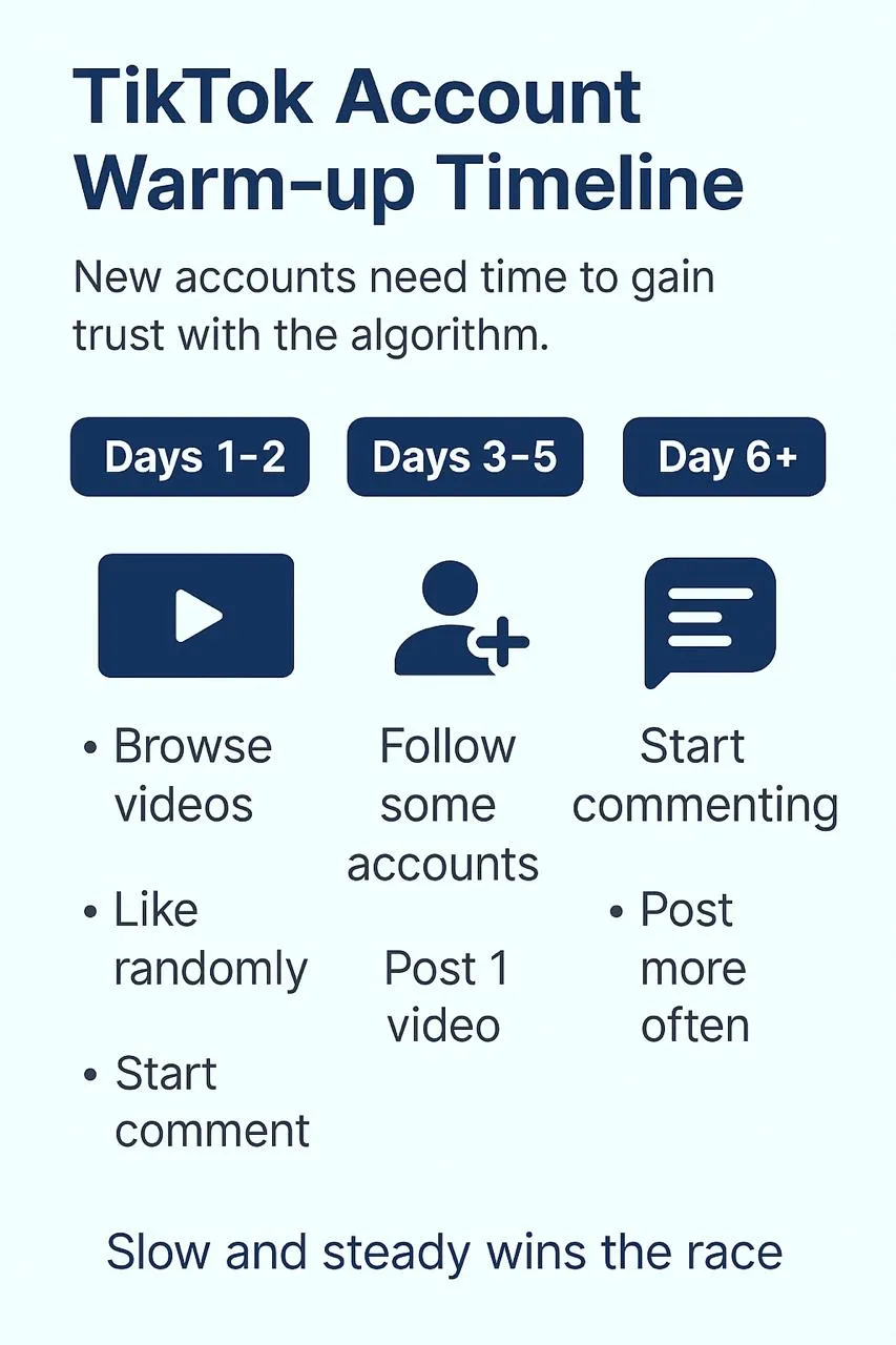 Calentamiento Cuenta TikTok