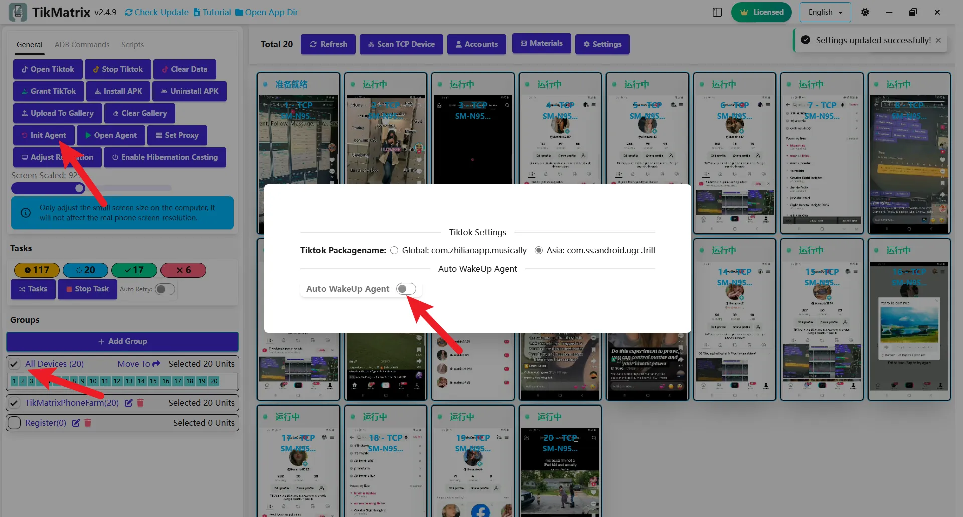 Installer/mettre à jour l'agent